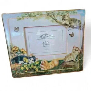 Van Hygan Smythe Cat Kitten Picture Frame Among Friends 3 1/2" x 5" photo